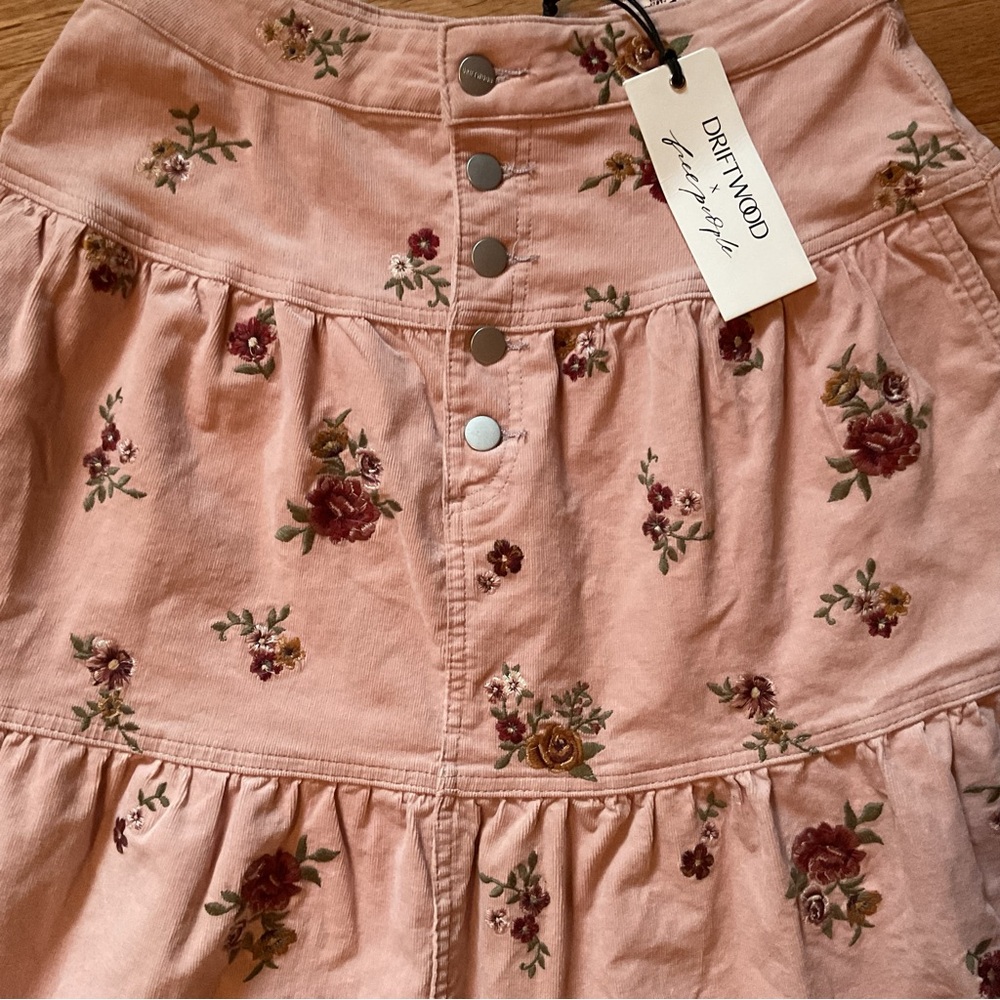 Free People Blush Pink Floral Tiered Maxi Skirt - Picture 6 of 16